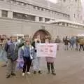 In front of the Twin Towers of Wembley Stadium, Diss Town and the F.A. Vase Final, Diss and Wembley, Norfolk and London - 15th May 1994