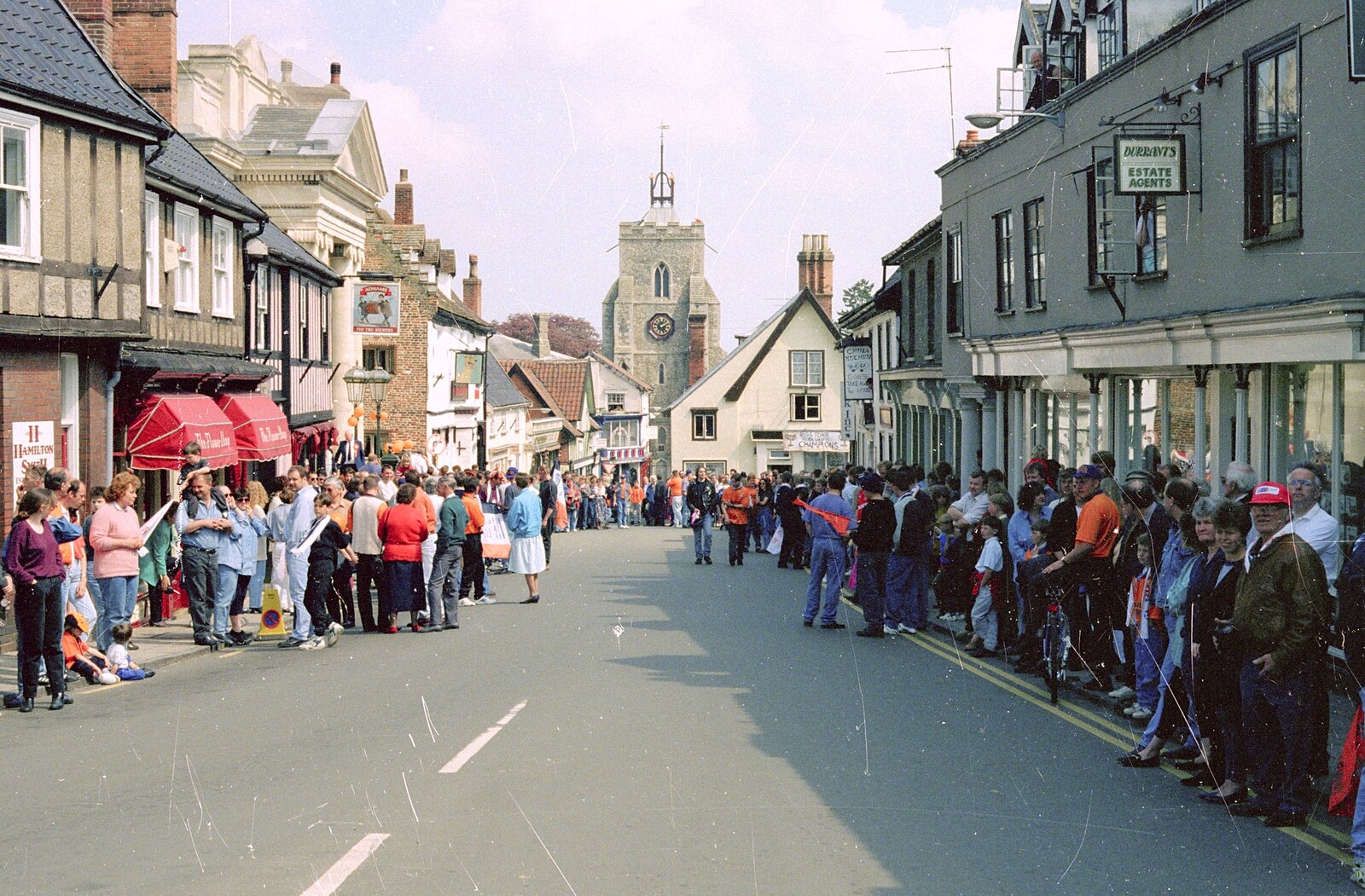 St. Nicholas Street waits from Diss Town and the F.A. Vase Final, Diss and Wembley, Norfolk and London - 15th May 1994