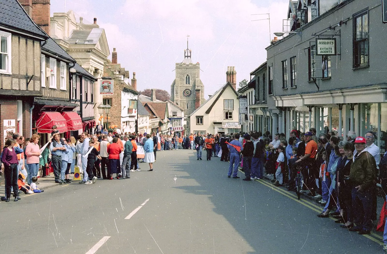 St. Nicholas Street waits, from Diss Town and the F.A. Vase Final, Diss and Wembley, Norfolk and London - 15th May 1994