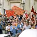 1994 Orange flags are waved