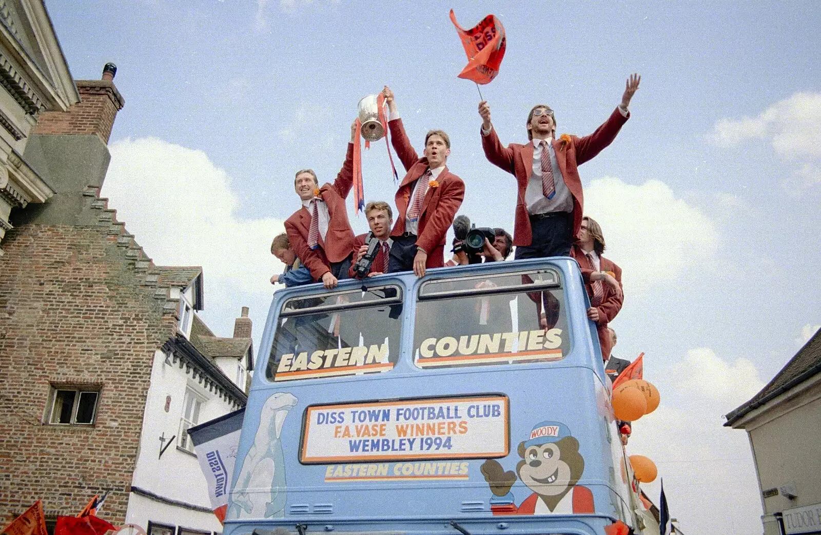 A celebration, from Diss Town and the F.A. Vase Final, Diss and Wembley, Norfolk and London - 15th May 1994