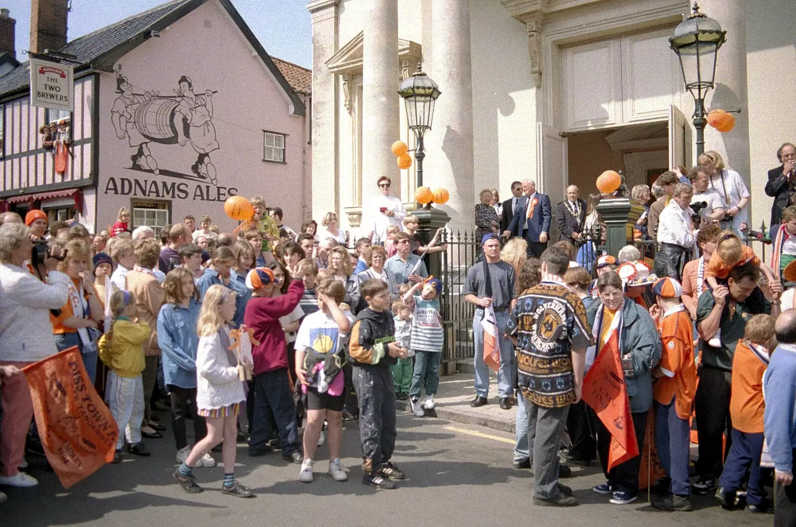 Outside the Corn Hall, from Diss Town and the F.A. Vase Final, Diss and Wembley, Norfolk and London - 15th May 1994