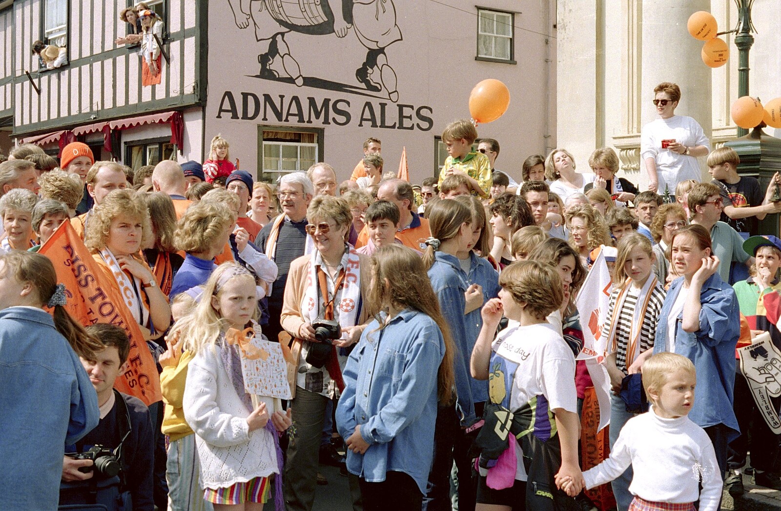 Teeming throngs outside the Two Brewers from Diss Town and the F.A. Vase Final, Diss and Wembley, Norfolk and London - 15th May 1994