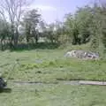 The hired grass cutter waits to do its thing, A Clays Trip to Calais, and Sorting Out The Garden, Suffolk - 18th May 1994