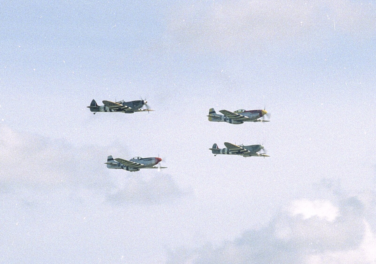 Mustangs and Spitfires from The Mildenhall Air Fete, Mildenhall, Suffolk - 29th May 1994