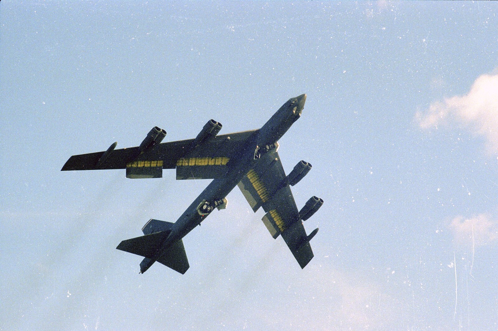 The B52 flies off, its eight engines screaming from The Mildenhall Air Fete, Mildenhall, Suffolk - 29th May 1994
