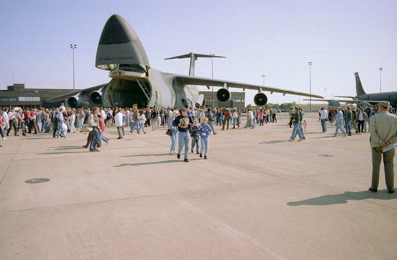 Crowds on the apron, near the C-5 from The Mildenhall Air Fete, Mildenhall, Suffolk - 29th May 1994
