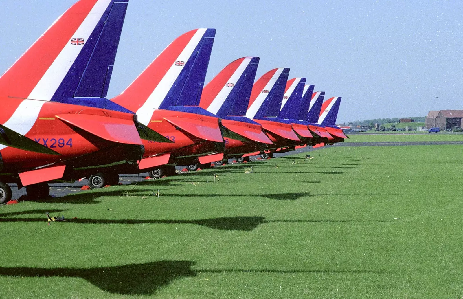 Red Arrows tails, from The Mildenhall Air Fete, Mildenhall, Suffolk - 29th May 1994