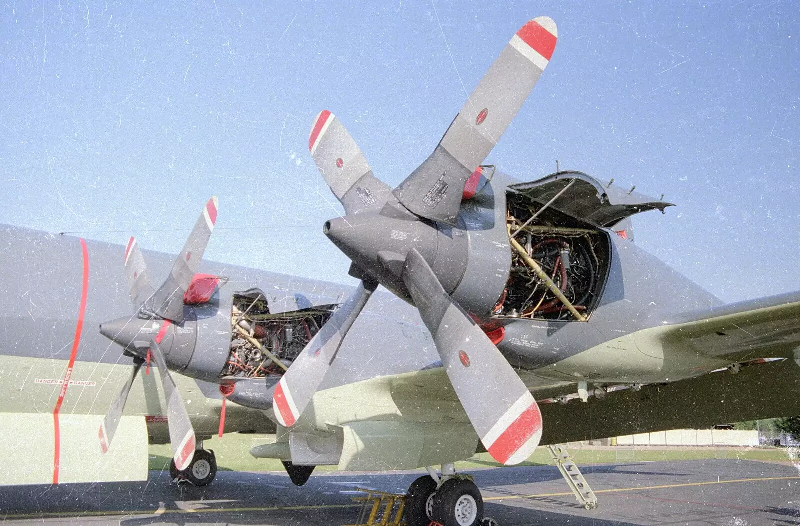 A couple of turbo-prop engines open, from The Mildenhall Air Fete, Mildenhall, Suffolk - 29th May 1994