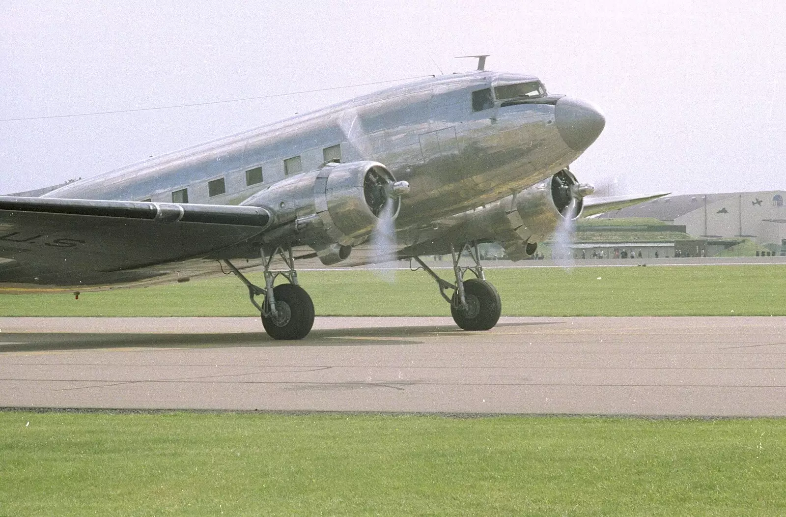 The DC-3 taxis past, from The Mildenhall Air Fete, Mildenhall, Suffolk - 29th May 1994