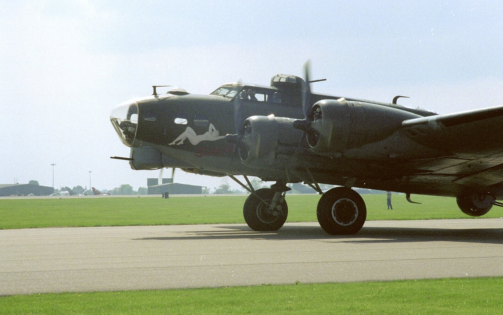 Sally B taxis by from The Mildenhall Air Fete, Mildenhall, Suffolk - 29th May 1994
