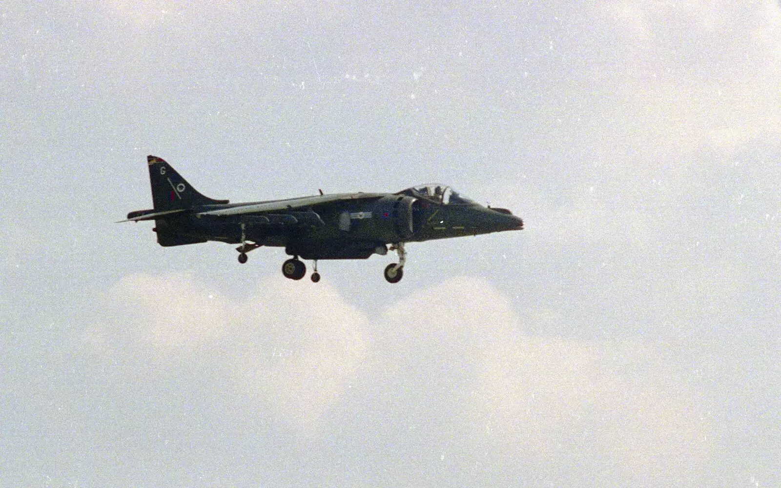 A Harrier does manoeuvers, from The Mildenhall Air Fete, Mildenhall, Suffolk - 29th May 1994