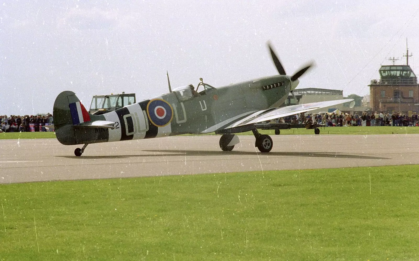 Mark 9 Spitfire 'Baby Bea V' (OU-U), from The Mildenhall Air Fete, Mildenhall, Suffolk - 29th May 1994