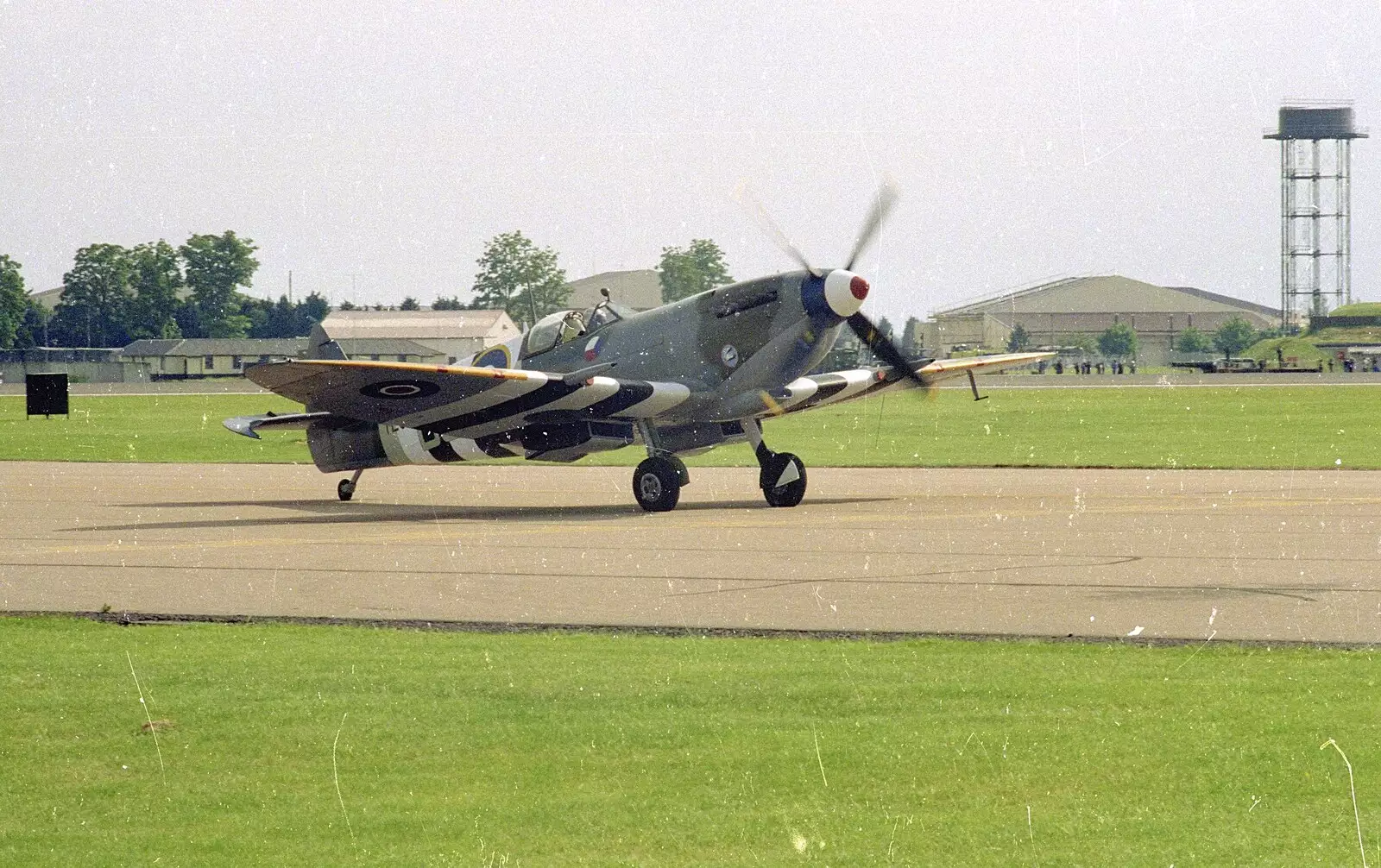 The Spitfire taxis past, from The Mildenhall Air Fete, Mildenhall, Suffolk - 29th May 1994