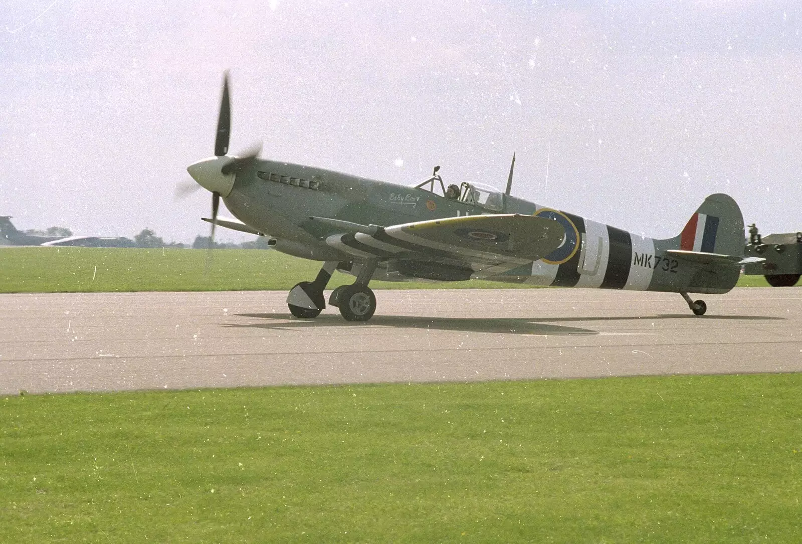 Spitfire 'Baby Bea V' (MK732) rumbles by, from The Mildenhall Air Fete, Mildenhall, Suffolk - 29th May 1994