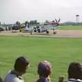 A Spitfire and P51 Mustang, The Mildenhall Air Fete, Mildenhall, Suffolk - 29th May 1994