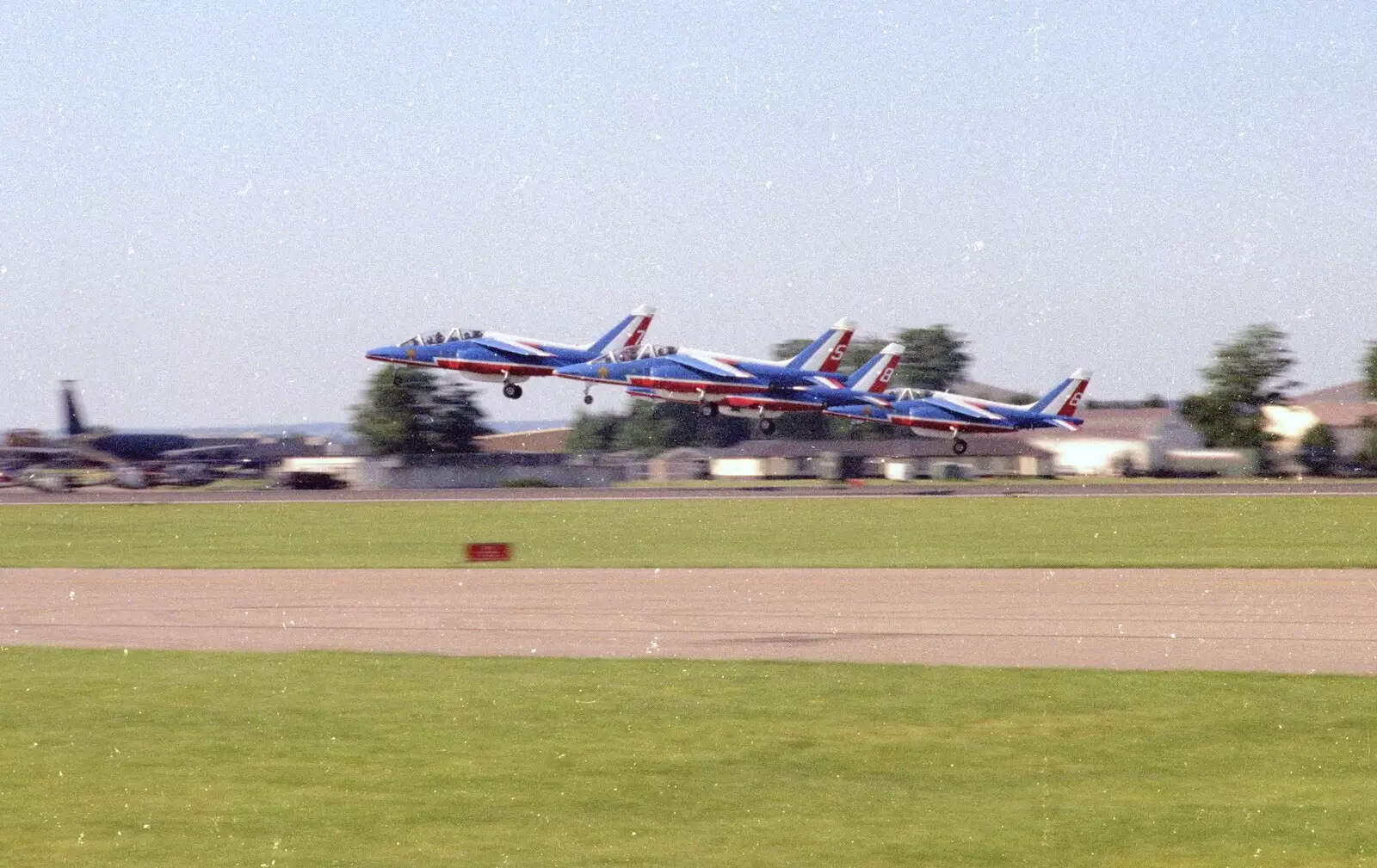 An acrobatic display team takes off, from The Mildenhall Air Fete, Mildenhall, Suffolk - 29th May 1994