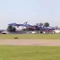 An acrobatic display team takes off, The Mildenhall Air Fete, Mildenhall, Suffolk - 29th May 1994