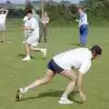 A bit of fielding action, Clays Softball and Printec Reunion, Ditchingham and Stoke Ash, Suffolk - 2nd June 1994