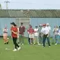 Taking a swing, Clays Softball and Printec Reunion, Ditchingham and Stoke Ash, Suffolk - 2nd June 1994