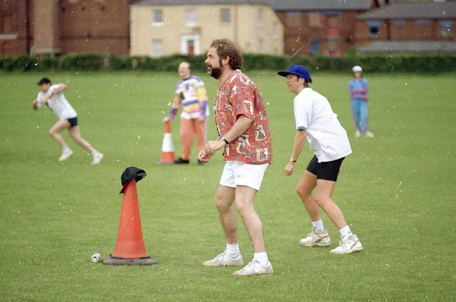 Gary does some fielding, from Clays Softball and Printec Reunion, Ditchingham and Stoke Ash, Suffolk - 2nd June 1994