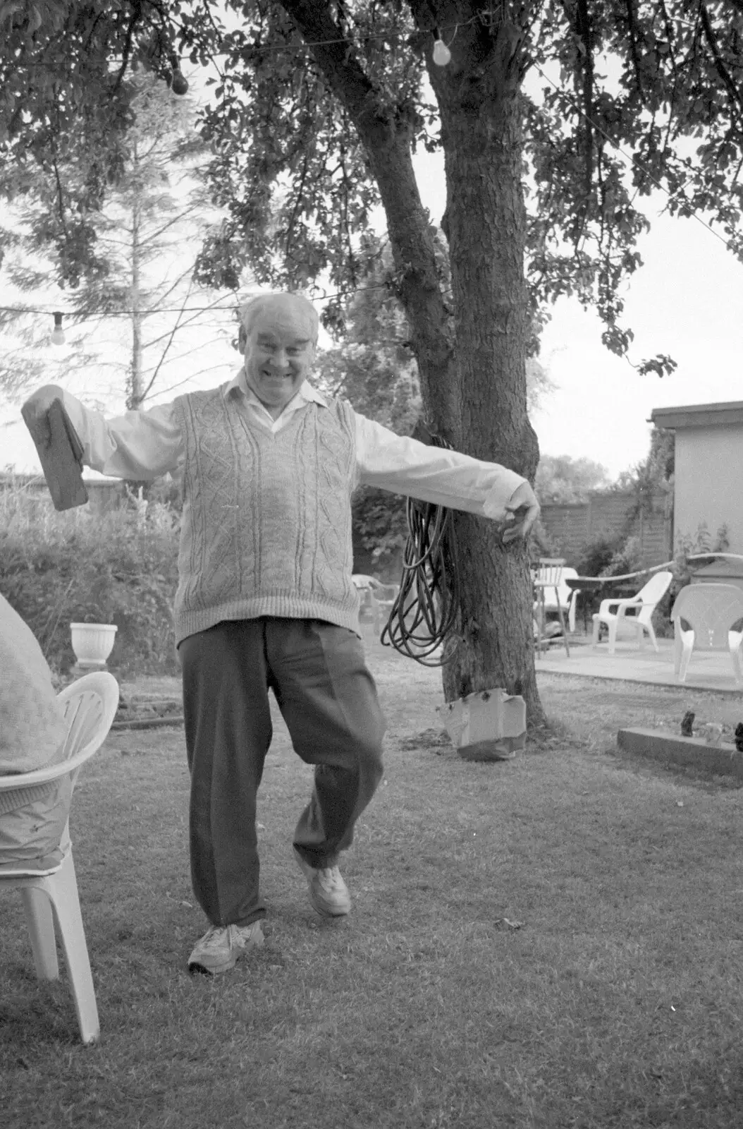 Kenny dances around in the garden, from Sarah's Birthday Barbeque, Burston, Norfolk - 7th June 1994