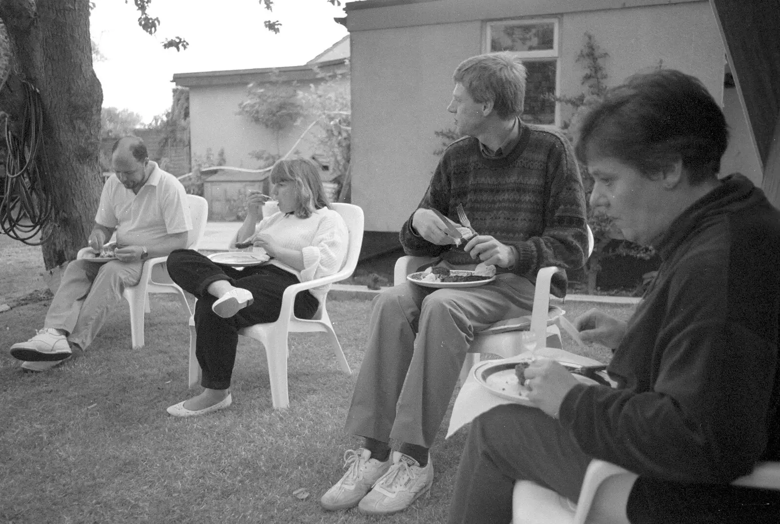 Steve-o and Crispy, from Sarah's Birthday Barbeque, Burston, Norfolk - 7th June 1994