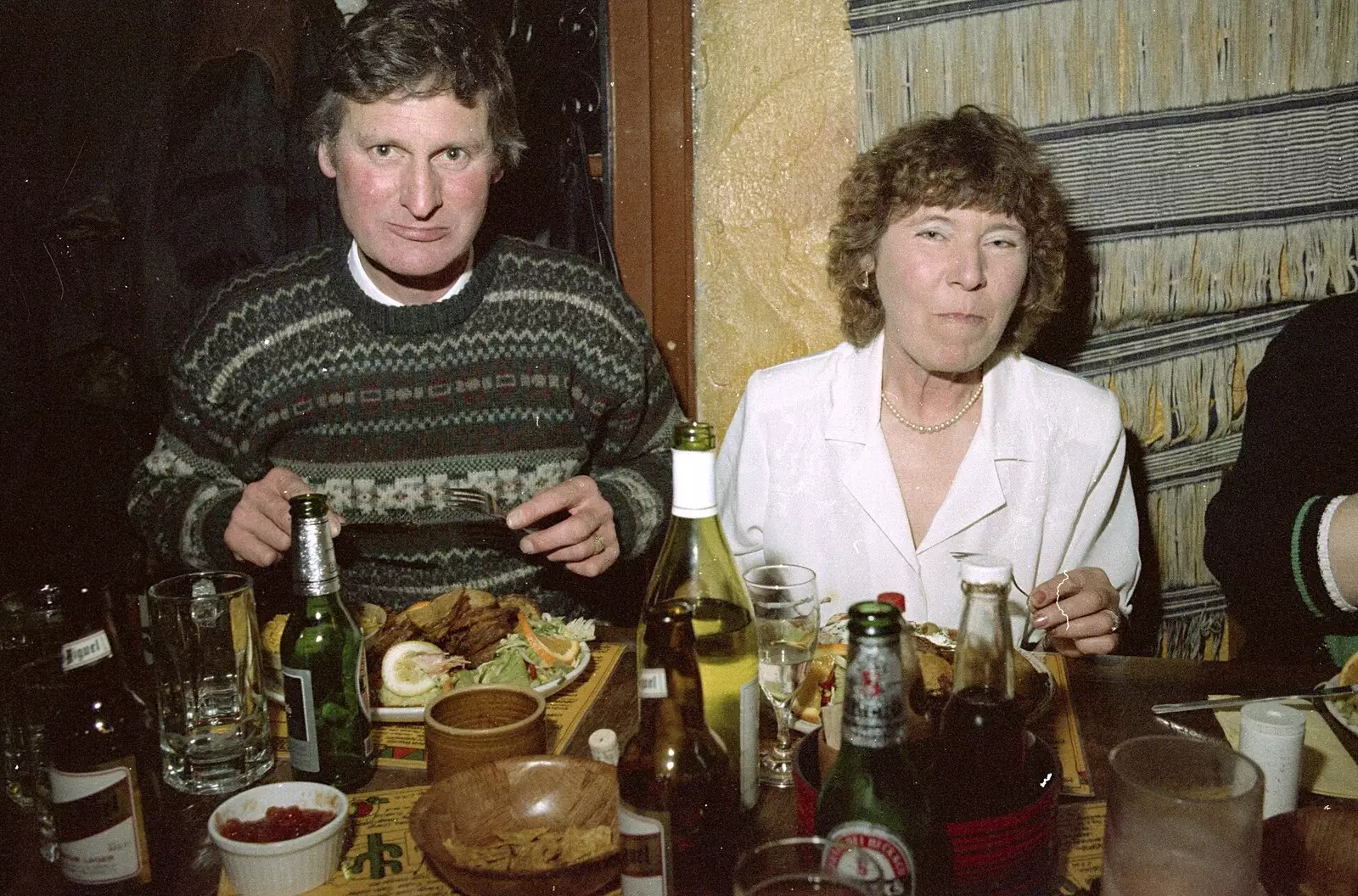 Geoff and Brenda in Pedro's, from Sarah's Birthday Barbeque, Burston, Norfolk - 7th June 1994