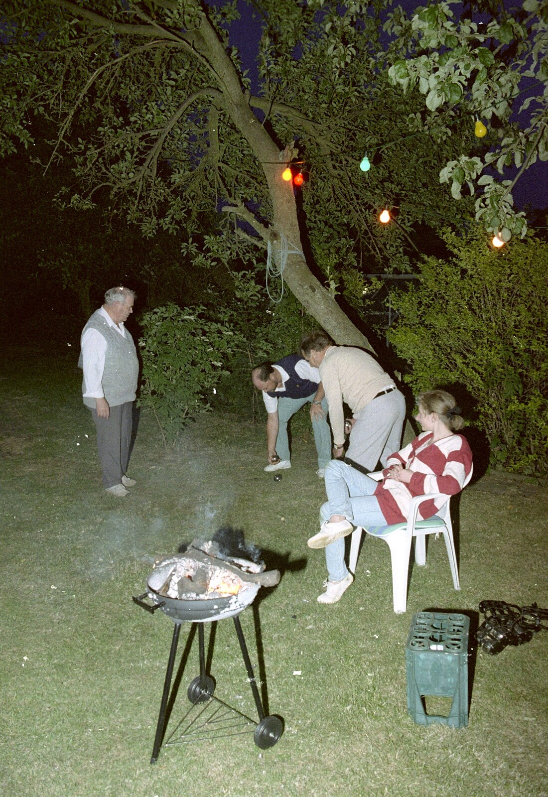 The game of boules contines from Sarah's Birthday Barbeque, Burston, Norfolk - 7th June 1994
