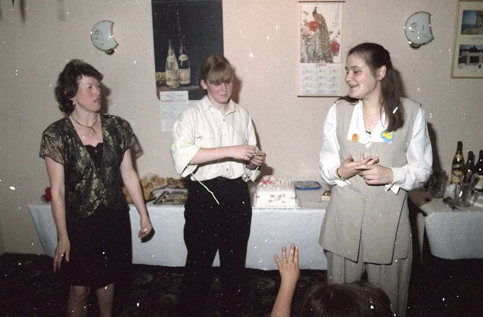 Sylvia, Lorraine and Claire, from Claire's Eighteenth Birthday, The Swan Inn, Brome, Suffolk - 11th June 1994