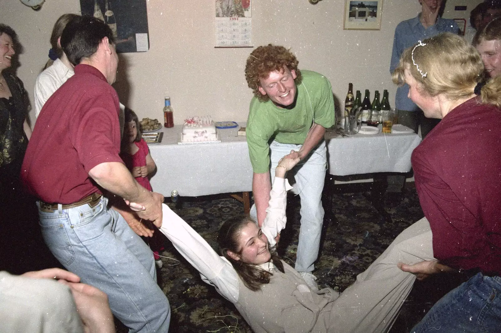 Wavy helps give Claire the bumps, from Claire's Eighteenth Birthday, The Swan Inn, Brome, Suffolk - 11th June 1994