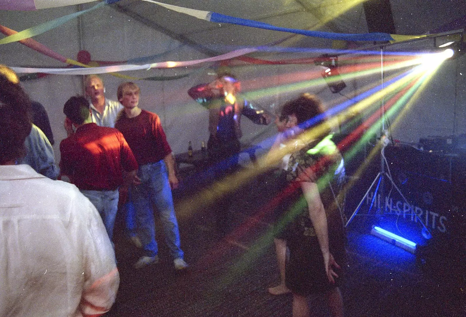 Bright disco lights, from Claire's Eighteenth Birthday, The Swan Inn, Brome, Suffolk - 11th June 1994