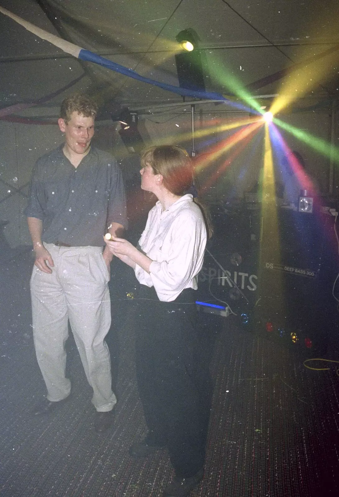 Bill talks to Lorraine, from Claire's Eighteenth Birthday, The Swan Inn, Brome, Suffolk - 11th June 1994