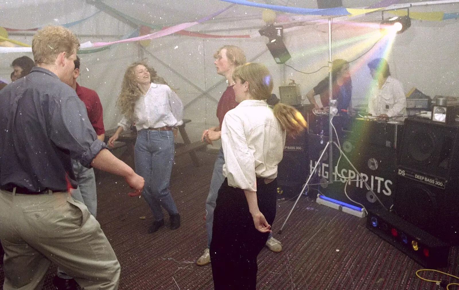 Lorraine's ponytail flings about, from Claire's Eighteenth Birthday, The Swan Inn, Brome, Suffolk - 11th June 1994