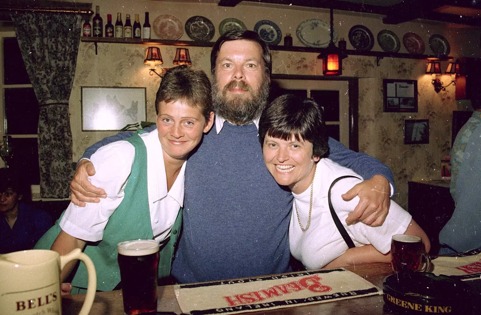 Pippa, Benny and Gloria, from Claire's Eighteenth Birthday, The Swan Inn, Brome, Suffolk - 11th June 1994