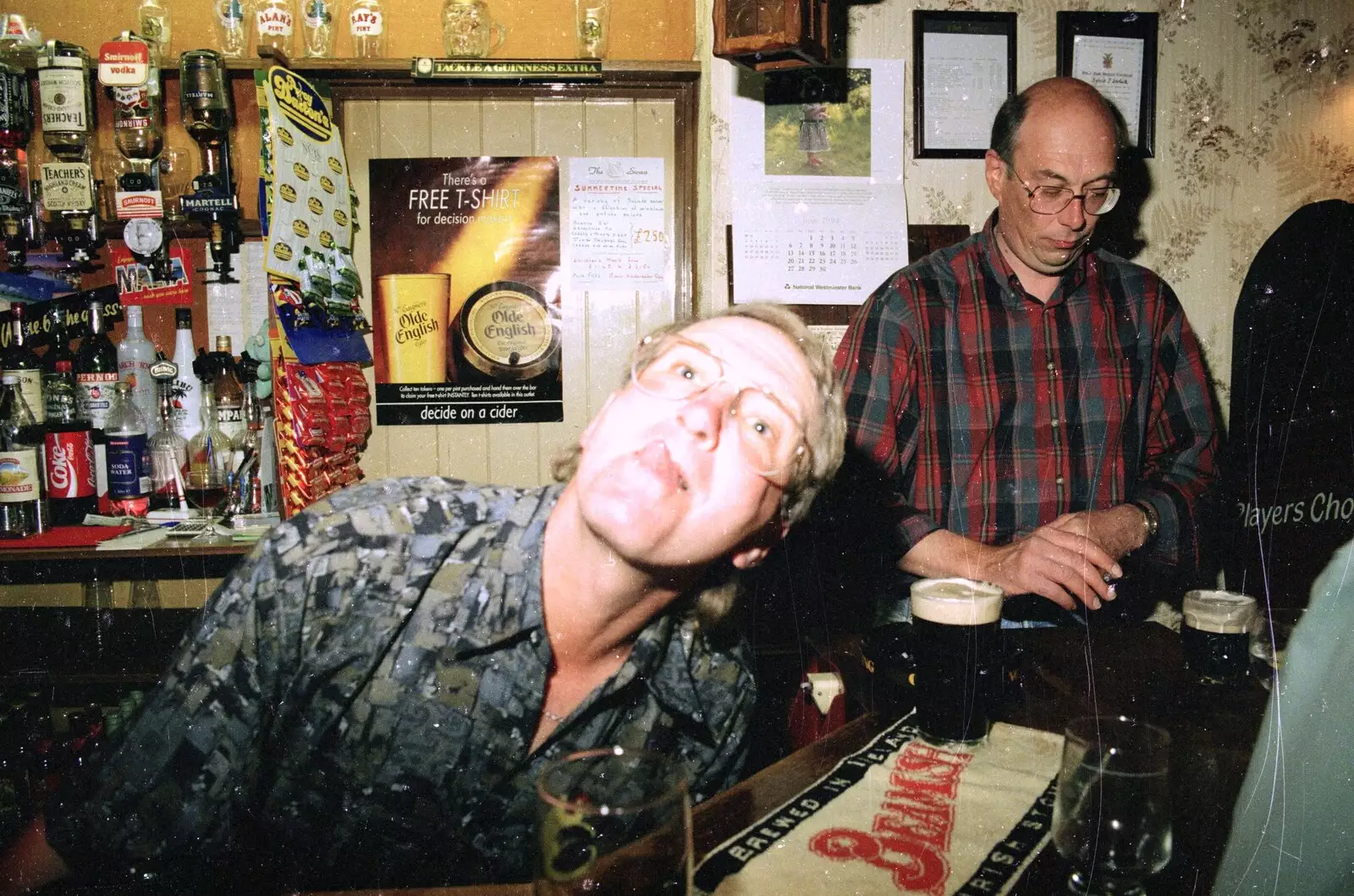 John Willy sticks his tongue out, from Claire's Eighteenth Birthday, The Swan Inn, Brome, Suffolk - 11th June 1994