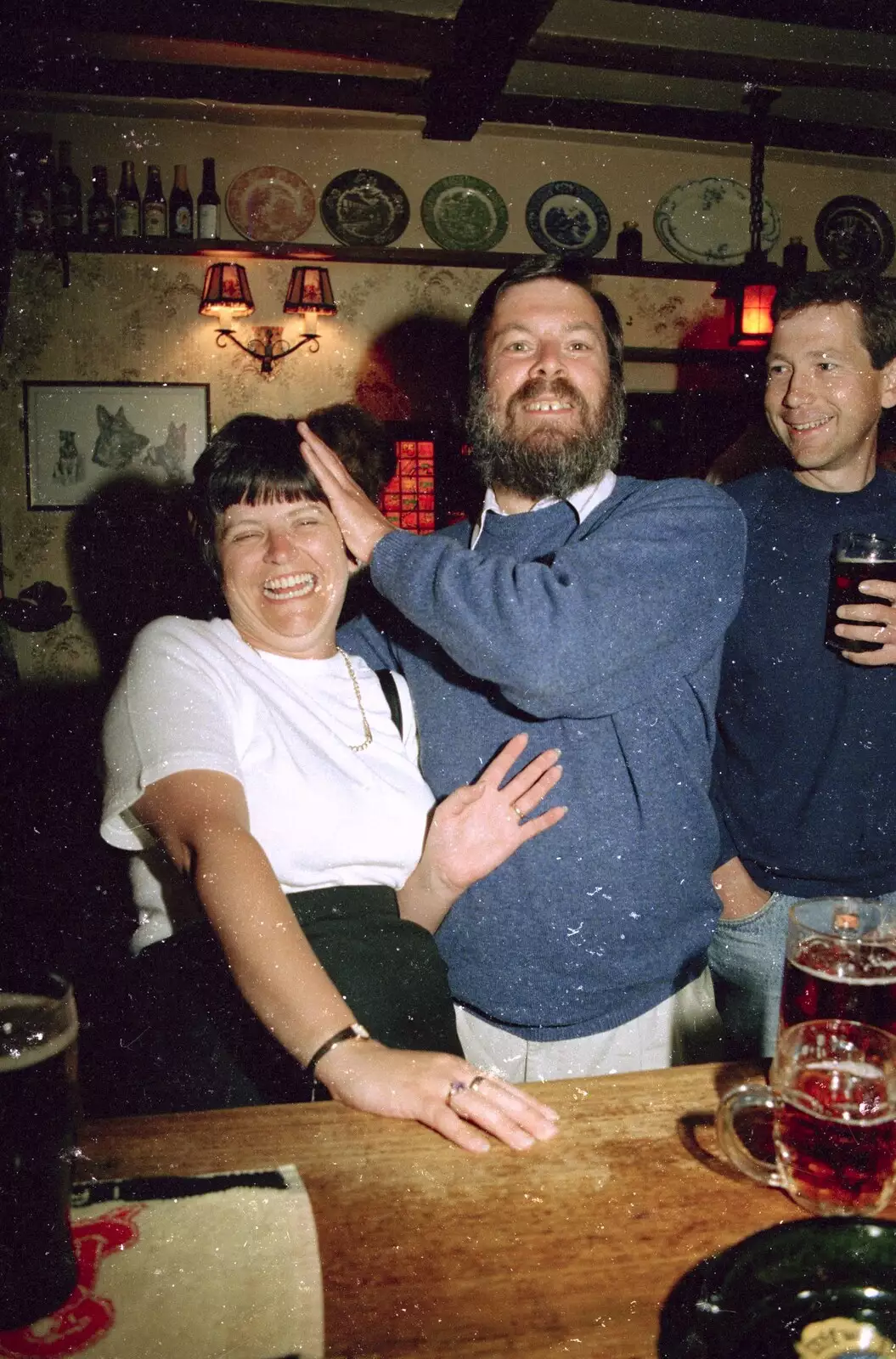 Benny fends Gloria off, from Claire's Eighteenth Birthday, The Swan Inn, Brome, Suffolk - 11th June 1994