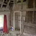 The remains of some 80s wallpaper and curtains, House Renovation Randomness and a Spot of Lightning, Brome, Suffolk - 19th June 1994