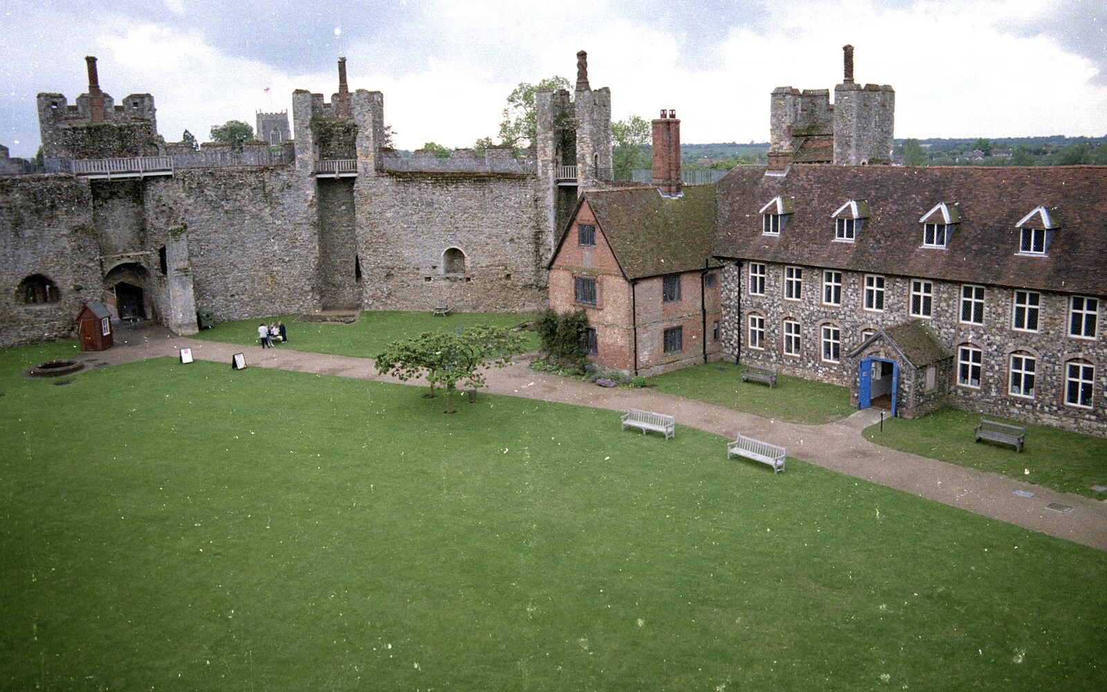 The inner courtyard at Framlingham from House Renovation Randomness and a Spot of Lightning, Brome, Suffolk - 19th June 1994