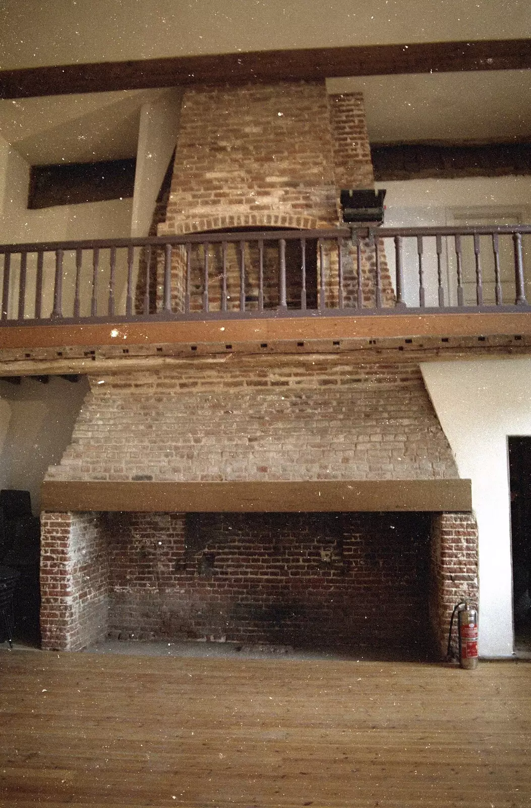 A huge double chimney in Framlingham Castle, from House Renovation Randomness and a Spot of Lightning, Brome, Suffolk - 19th June 1994