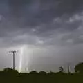 Multiple lightning strike over the side field, House Renovation Randomness and a Spot of Lightning, Brome, Suffolk - 19th June 1994