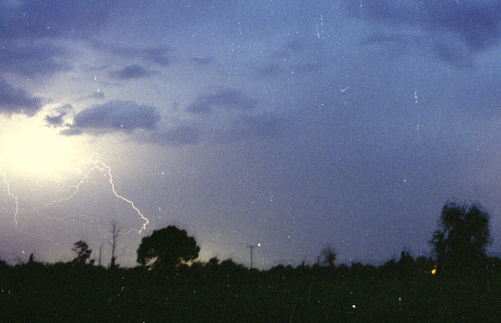 More forked lightning from House Renovation Randomness and a Spot of Lightning, Brome, Suffolk - 19th June 1994