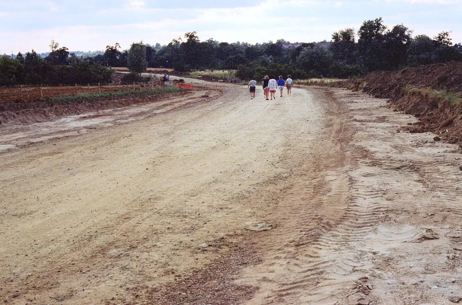 Looking along the route of the bypass towards Wortham, from "Mad" Sue's 50th and the Building of the Stuston Bypass, Stuston, Suffolk - 7th July 1994