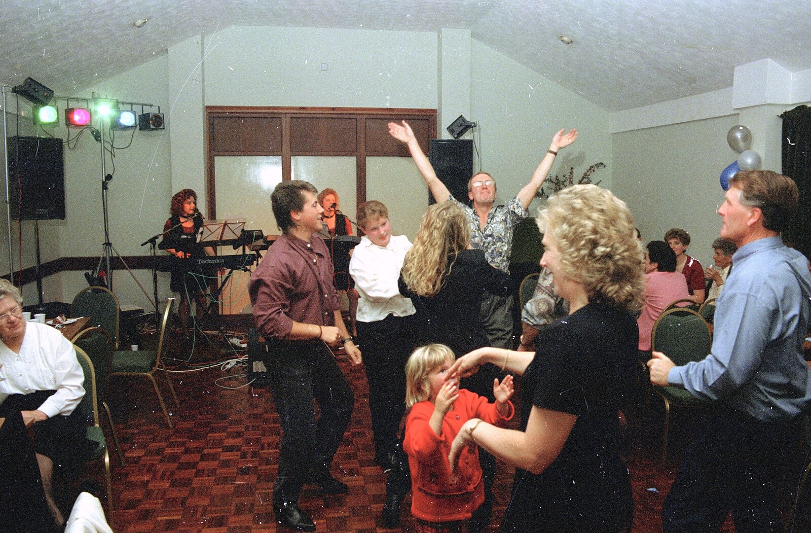 John Willy waves his arms about from Bernie's Anniversary and Charlie's Wedding, Palgrave and Oakley, Suffolk - 19th July 1994