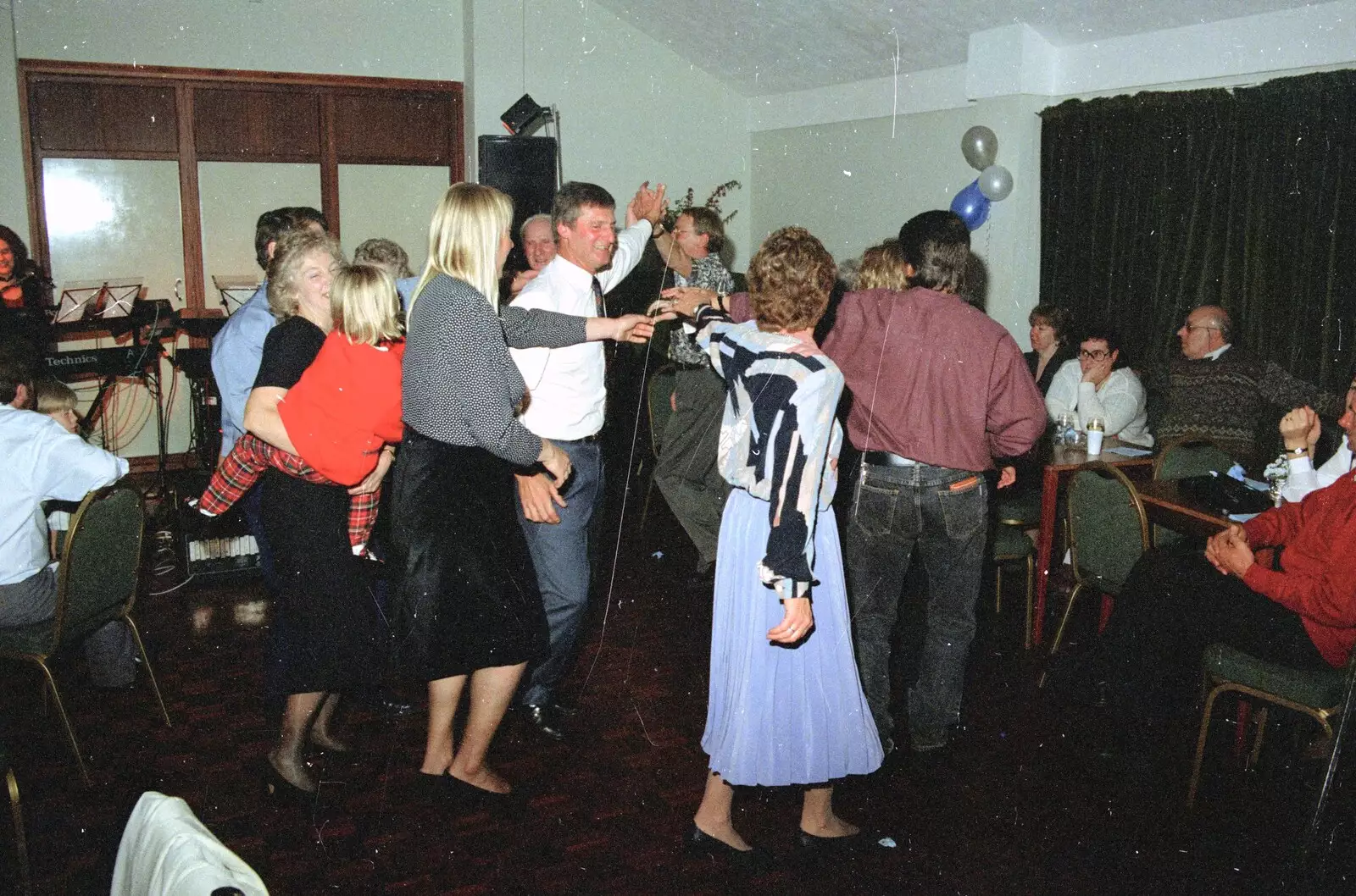 Geoff, Brenda and Sue do Ceilidh dancing, from Bernie's Anniversary and Charlie's Wedding, Palgrave and Oakley, Suffolk - 19th July 1994