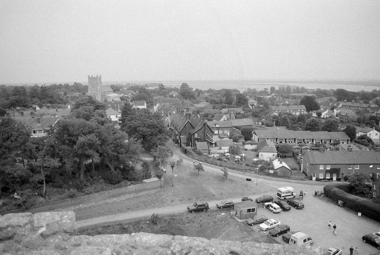 The view from the top of the castle, from Orford With Riki and Dave, Poppies and an Alfie Afternoon, Suffolk - 6th August 1994