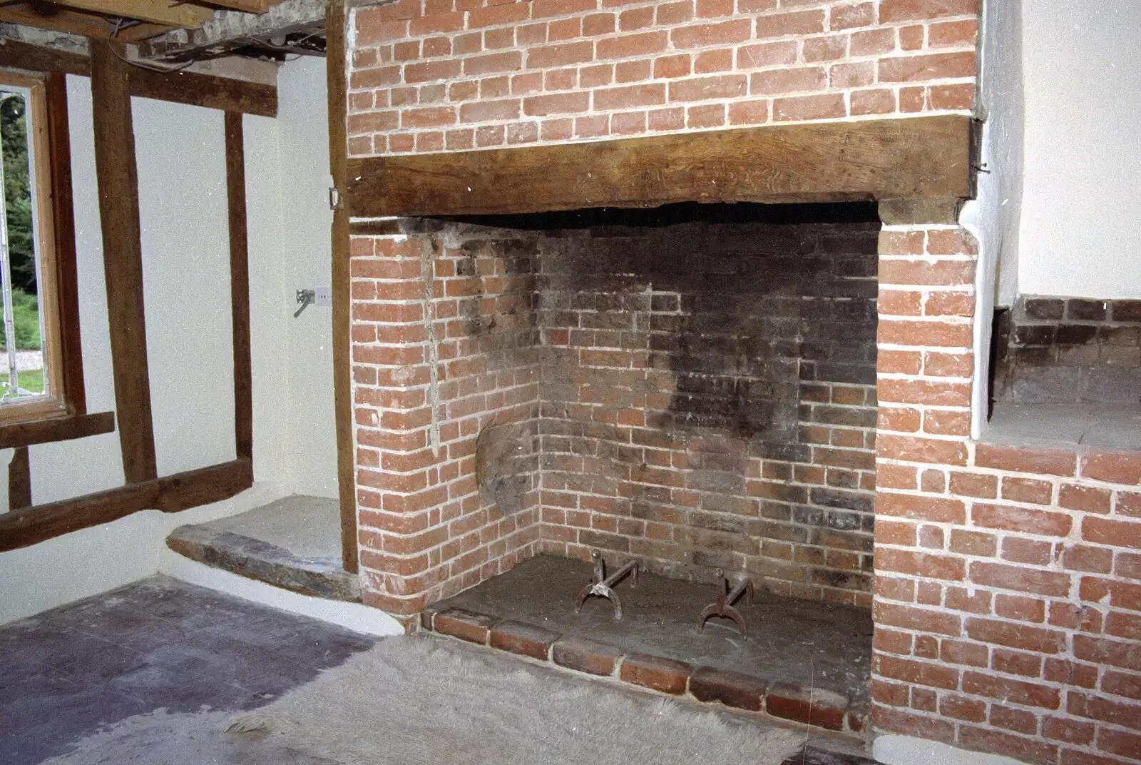 An empty fireplace, from A Stripper at The Swan, Brome, Suffolk - 30th August 1994