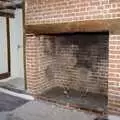 An empty fireplace, A Stripper at The Swan, Brome, Suffolk - 30th August 1994