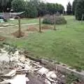 The next-door neighbours build a new fence, A Stripper at The Swan, Brome, Suffolk - 30th August 1994