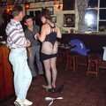 Skirt down, A Stripper at The Swan, Brome, Suffolk - 30th August 1994